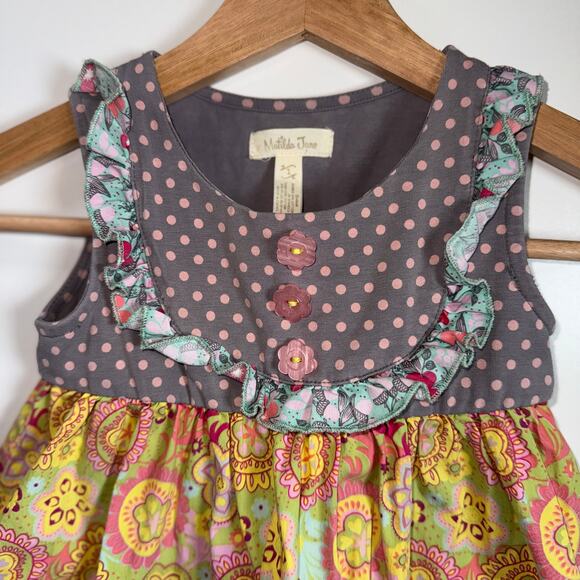 Matilda Jane Farren Sunny Friends Forever Dress Girls 2 Whimsical Cottagecore - Picture 5 of 12